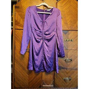 Gianni Bini Size Small Keyhole Shirred Waist Size Small Purple Dress NO...